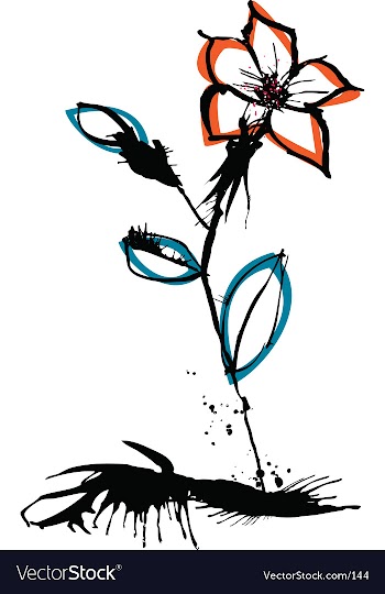 Flower sketch vector image