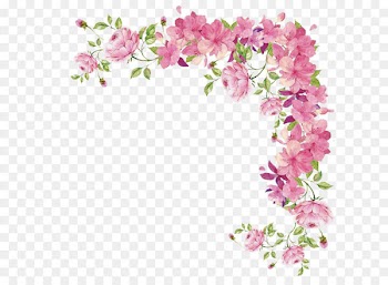 Flower - Small fresh flowers hand-painted border 