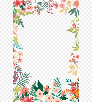 Flower - Small fresh flowers hand-painted border 