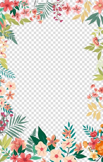 Flower, Small fresh flowers hand-painted border, red and multicolored flowers illustration transparent background PNG clipart