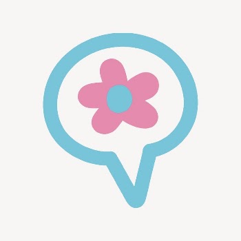 Flower speech bubble sticker, doodle | Free Icons - rawpixel