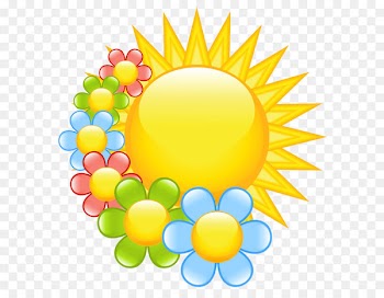 Flower Spring Clip art - Spring Sun with Flowers Clipart 
