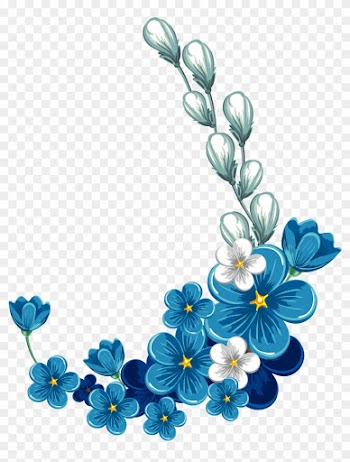 Flower Stock Photography Clip Art - Forget Me Nots Png Border