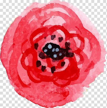 Flower Textile design Pattern, watercolor red transparent background PNG clipart