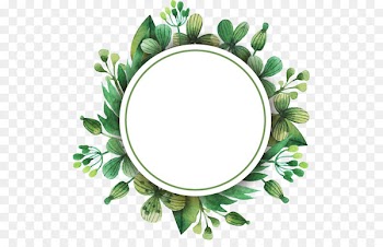 Flower Tulip Clip art - Painted green leaves border 