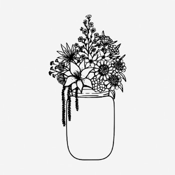 Flower vase clipart, botanical vintage | Free Vector - rawpixel