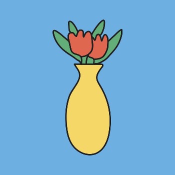 Flower vase collage element, home | Free Vector Illustration - rawpixel