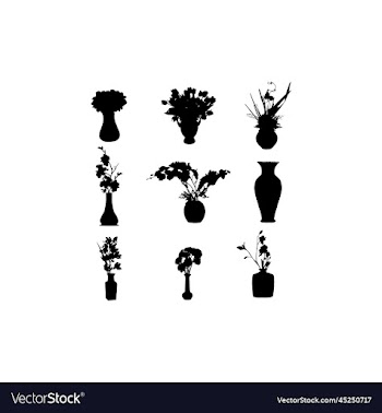 flower vase collection set icon