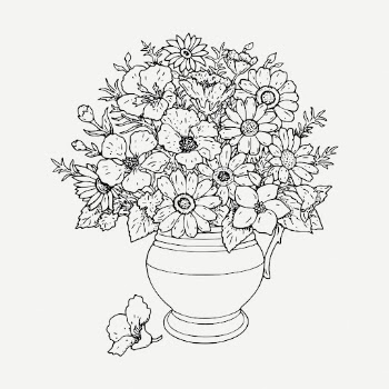 Flower vase drawing, botanical vintage | Free PSD - rawpixel