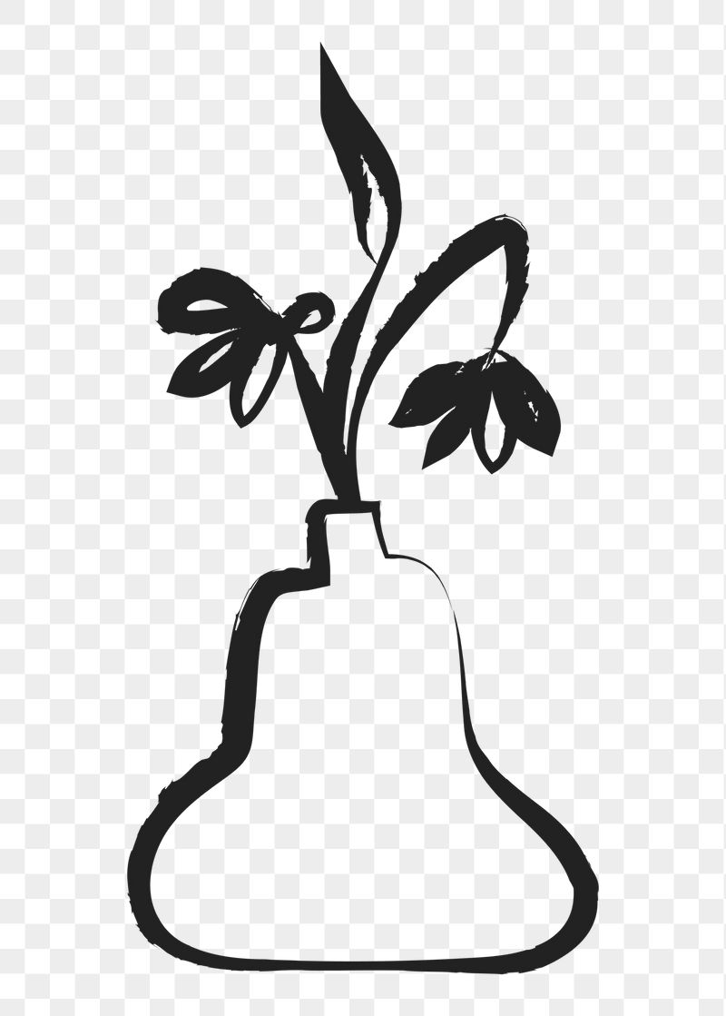 Flower vase png sticker, cute | Free PNG Illustration - rawpixel