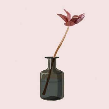 Flower vase sticker, aesthetic feminine | Free PSD Illustration - rawpixel