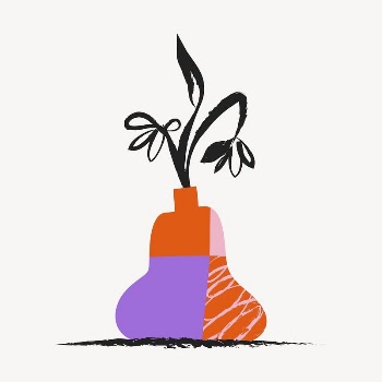 Flower vase sticker, colorful doodle | Free PSD Illustration - rawpixel
