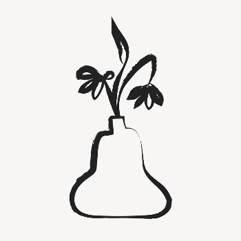 Flower vase sticker, cute doodle | Free Vector Illustration - rawpixel