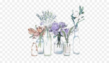 Flower Vase - Watercolor vase 