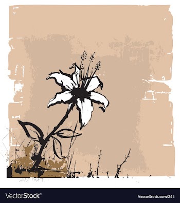 Flower wall illustration vector image