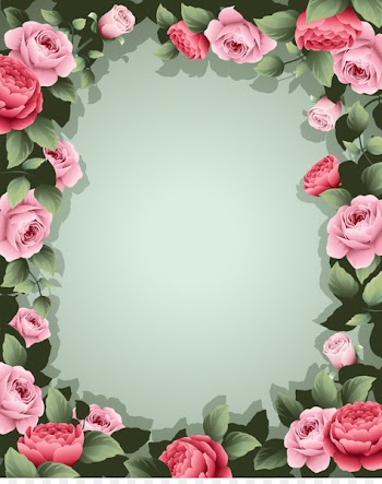 Flower Wallpaper - Green Frame 