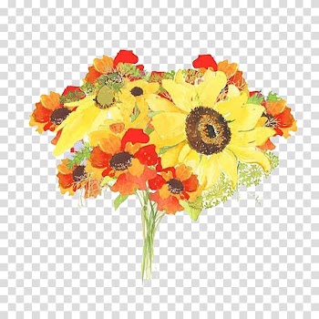 Flower Watercolor painting, A bouquet of flowers to pull material Free transparent background PNG clipart