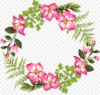 Flower Watercolor painting Clip art - Beautiful colorful Garland 
