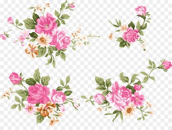 Flower Watercolor painting Clip art - burgundy 