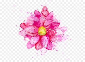 Flower Watercolor painting Drawing - Water-color ink flowers 