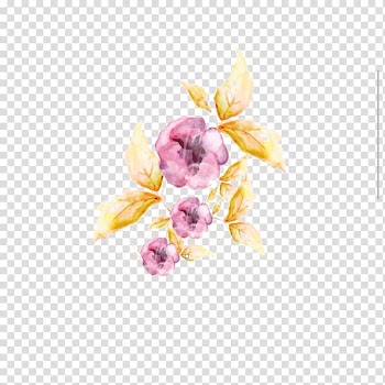 Flower Watercolor painting Euclidean , Purple watercolor transparent background PNG clipart