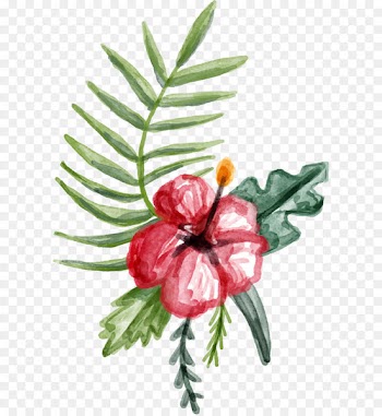Flower Watercolor painting Euclidean vector Floral design - Watercolor red flower vector 