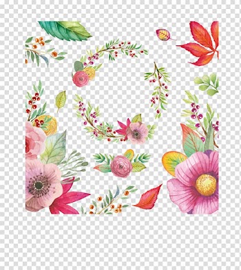 Flower Watercolor painting Euclidean , Watercolor autumn flowers material transparent background PNG clipart