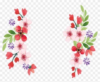 Flower Watercolor Painting - Flowers Borders Vector Png