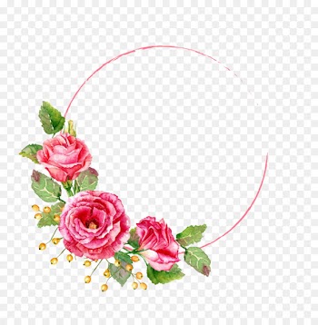 Flower Watercolor painting Picture frame Clip art - Peony Art Wreath 