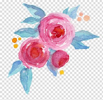 Flower Watercolor painting Wedding invitation Floral design, flower bicycle transparent background PNG clipart