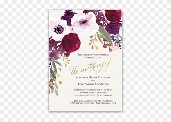 Flower Wedding Invitation Png