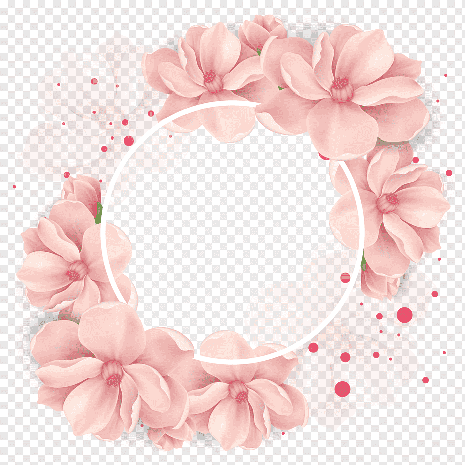 Flower Wedding Wreath, cherry decoration, pink floral illustration, watercolor Painting, hair Accessory, decor png