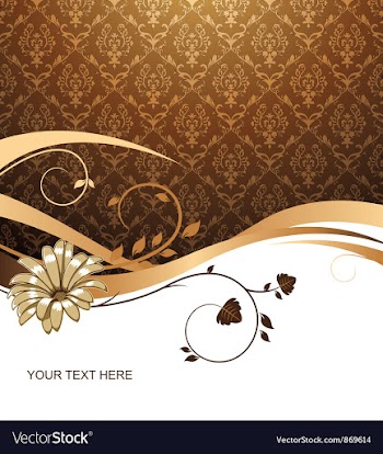 Flower with damask background vector image
