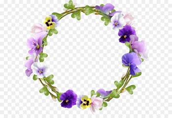Flower, Wreath, Art, Violet, Purple PNG