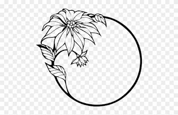 Flower,wreath,floral Wreath,flower Wreath, Christmas - Flowers Clip Art Black And White Border