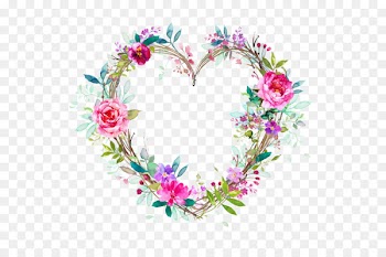 Flower Wreath Heart Painting - Hand-painted peony flower-shaped decorative frame suspicious 