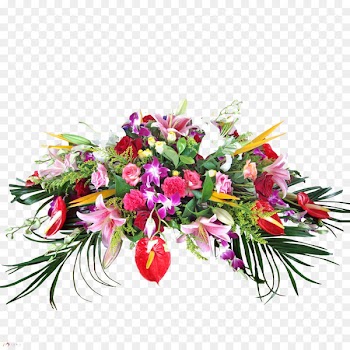 Flower Wreath Red Vecteur - Bright flowers 