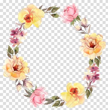 Flower Wreath Rose , watercolor flowers transparent background PNG clipart