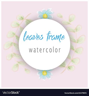 Flower wreath round frame of flowers and leaves vector image
