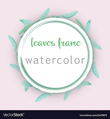 Flower wreath round frame of flowers and leaves vector image