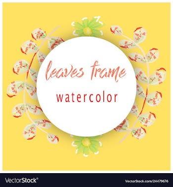 Flower wreath round frame of flowers and leaves vector image