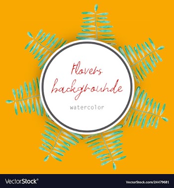 Flower wreath round frame of flowers and leaves vector image
