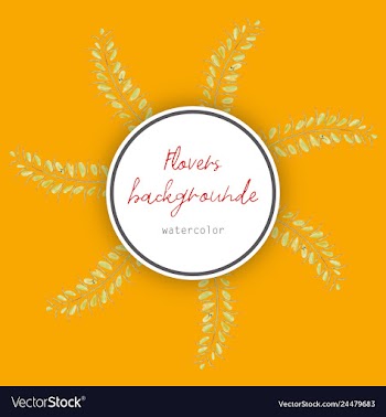 Flower wreath round frame of flowers and leaves vector image