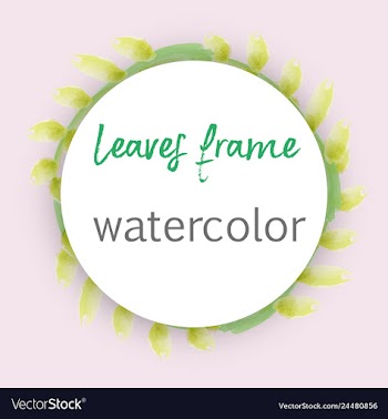 Flower wreath round frame of flowers and leaves vector image