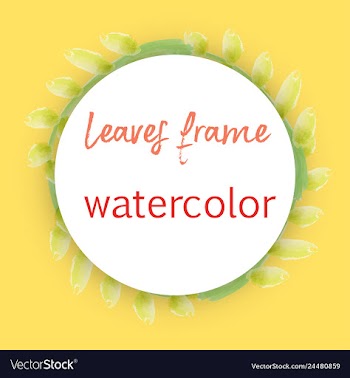 Flower wreath round frame of flowers and leaves vector image