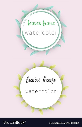 Flower wreath round frame of flowers and leaves vector image