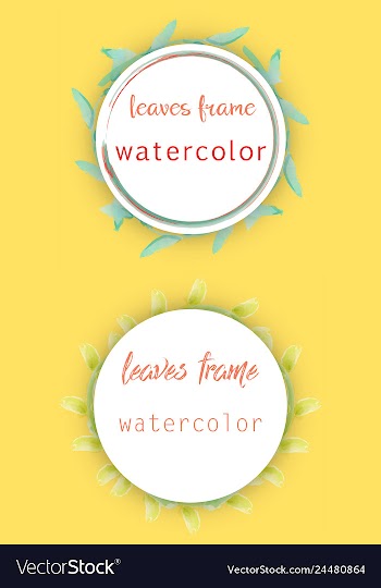 Flower wreath round frame of flowers and leaves vector image