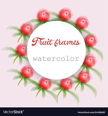 Flower wreath round frame of flowers and leaves vector image