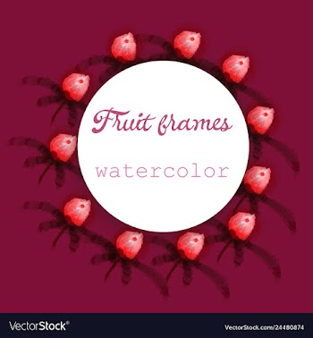 Flower wreath round frame of flowers and leaves vector image