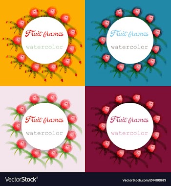 Flower wreath round frame of flowers and leaves vector image